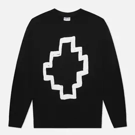 Мужская толстовка Marcelo Burlon Tempera Cross Over Crewneck, цвет чёрный, размер XL