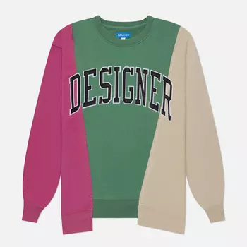 Мужская толстовка MARKET Designer Arc 3 Panel Crew Neck, цвет зелёный, размер XXL