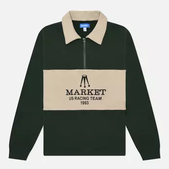 Мужская толстовка MARKET Relax Team Racing Rugby, цвет зелёный, размер L