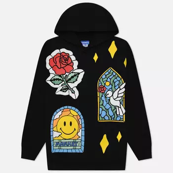 Мужская толстовка MARKET Smiley Cathedral Glass Hoodie, цвет чёрный, размер XXL