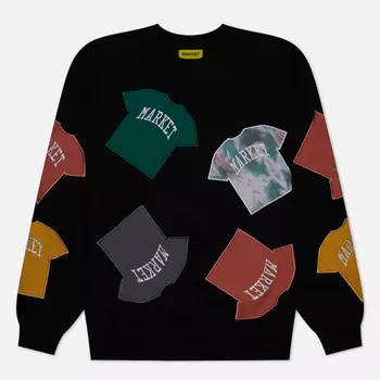Мужская толстовка MARKET T-Shirt Patch Crew Neck, цвет чёрный, размер XL