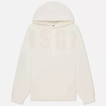 Мужская толстовка MSGM Macrologo Tonal Print Hoodie, цвет бежевый, размер M