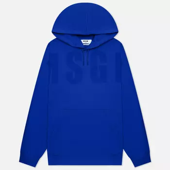 Мужская толстовка MSGM Macrologo Tonal Print Hoodie, цвет синий, размер L