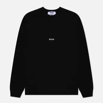 Мужская толстовка MSGM Micrologo Crew Neck, цвет чёрный, размер L