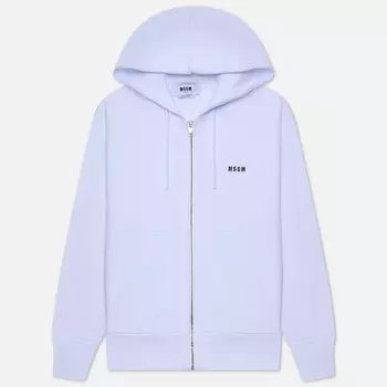 Мужская толстовка MSGM Micrologo Full Zip Hoodie, цвет белый, размер S