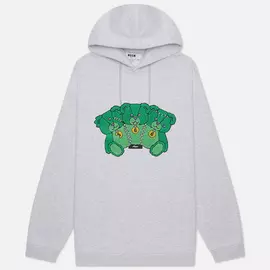 Мужская толстовка MSGM Patch Hooded, цвет серый, размер S