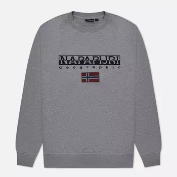Мужская толстовка Napapijri Ayas Crew Neck, цвет серый, размер M