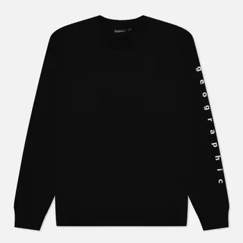 Мужская толстовка Napapijri Badas Crew Neck, цвет чёрный, размер L