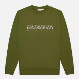 Мужская толстовка Napapijri Ballar Crew, цвет зелёный, размер XXL