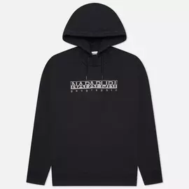 Мужская толстовка Napapijri Berber Hoodie, цвет чёрный, размер XL