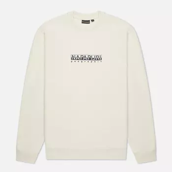 Мужская толстовка Napapijri Box Crew Neck Loose Fit, цвет белый, размер XXL
