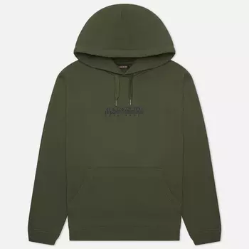 Мужская толстовка Napapijri Box Hoodie Loose Fit, цвет зелёный, размер XXL