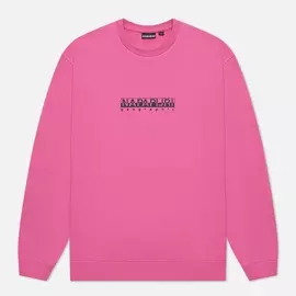 Мужская толстовка Napapijri Box Logo Crew, цвет розовый, размер XXS