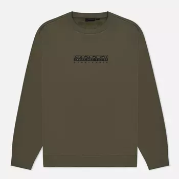 Мужская толстовка Napapijri Box Loose Fit, цвет оливковый, размер M