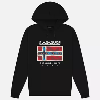 Мужская толстовка Napapijri Dorees Hoodie, цвет чёрный, размер XXL