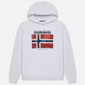 Мужская толстовка Napapijri Guiro Hoodie, цвет белый, размер XXL