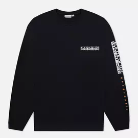 Мужская толстовка Napapijri Roen Crew, цвет чёрный, размер XXL