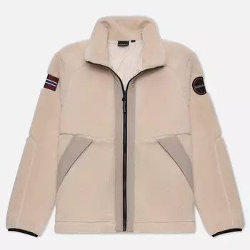 Мужская толстовка Napapijri Trollvegen Full Zip Fleece, цвет бежевый, размер XL