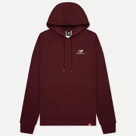 Мужская толстовка New Balance Essentials Embroidered Hoodie, цвет бордовый, размер S