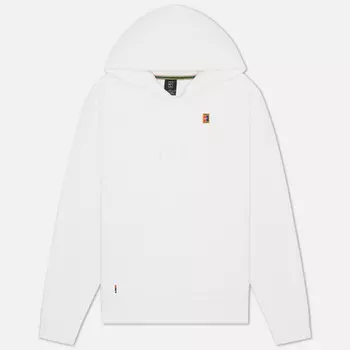 Мужская толстовка Nike Court Fleece Hoodie, цвет белый, размер S
