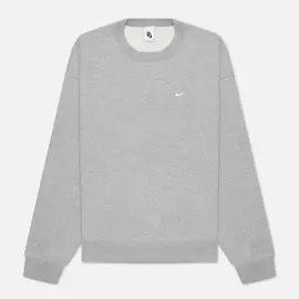 Мужская толстовка Nike NRG Solo Swoosh Crew Fleece, цвет серый, размер L