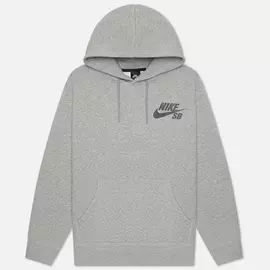 Мужская толстовка Nike SB Icon Essential Logo Hoodie, цвет серый, размер XXXL