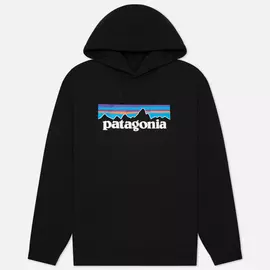 Мужская толстовка Patagonia P-6 Logo Uprisal Hoodie, цвет чёрный, размер XXS