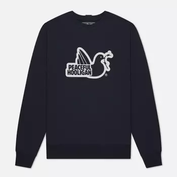 Мужская толстовка Peaceful Hooligan Outline Dove Crew Neck, цвет синий, размер XXXXL