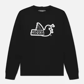 Мужская толстовка Peaceful Hooligan Outline Dove, цвет чёрный, размер M