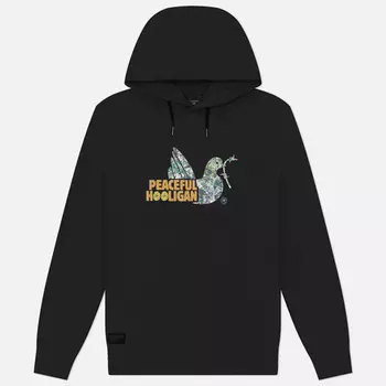 Мужская толстовка Peaceful Hooligan Roses Hoodie, цвет чёрный, размер S