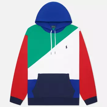 Мужская толстовка Polo Ralph Lauren Color Block Hoodie, цвет зелёный, размер M