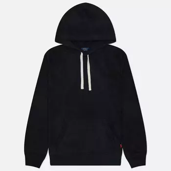 Мужская толстовка Polo Ralph Lauren Cotton Blend Velour Sleep Hoodie, цвет чёрный, размер XXL