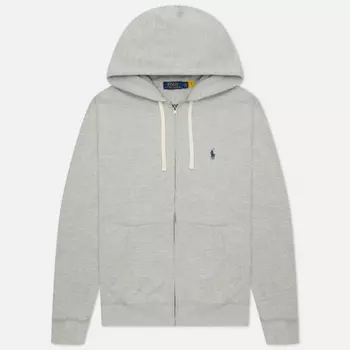 Мужская толстовка Polo Ralph Lauren Embroidered Polo Pony Full Zip Hoodie, цвет серый, размер XL