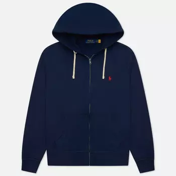 Мужская толстовка Polo Ralph Lauren Embroidered Polo Pony Full Zip Hoodie, цвет синий, размер M