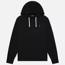 Мужская толстовка Polo Ralph Lauren Embroidered Pony Fleece Hoodie, цвет чёрный, размер XXXL