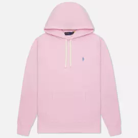 Мужская толстовка Polo Ralph Lauren Embroidered Pony Fleece Hoodie, цвет розовый, размер XXL
