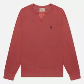 Мужская толстовка Polo Ralph Lauren Garment Dyed Fleece, цвет красный, размер XXL
