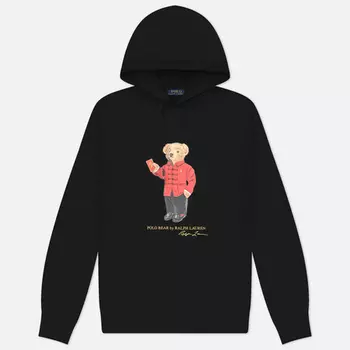 Мужская толстовка Polo Ralph Lauren Lunar New Year Polo Bear Hoodie, цвет чёрный, размер S