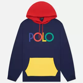 Мужская толстовка Polo Ralph Lauren Multicolor Polo Logo Hoodie, цвет синий, размер M
