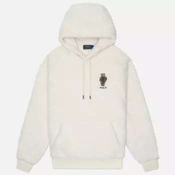 Мужская толстовка Polo Ralph Lauren Polo Bear Pile Fleece Hoodie, цвет белый, размер L