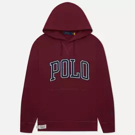 Мужская толстовка Polo Ralph Lauren Polo Script Logo Hoodie, цвет красный, размер XXL