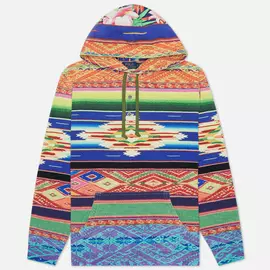 Мужская толстовка Polo Ralph Lauren Serape-Print Mesh Hoodie, цвет синий, размер XL