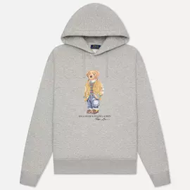 Мужская толстовка Polo Ralph Lauren The Iconic Bear Magic Fleece Hoodie, цвет серый, размер XXS