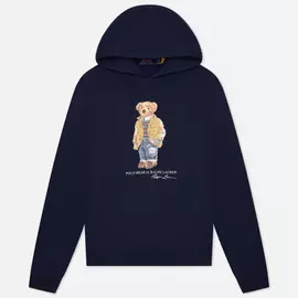 Мужская толстовка Polo Ralph Lauren The Iconic Bear Magic Fleece Hoodie, цвет синий, размер XXS