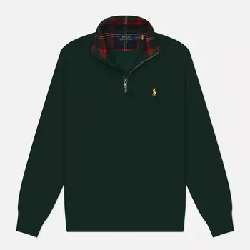 Мужская толстовка Polo Ralph Lauren The RL Fleece Quarter Zip, цвет зелёный, размер S