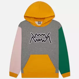 Мужская толстовка Puma Combine Hoodie, цвет серый, размер S