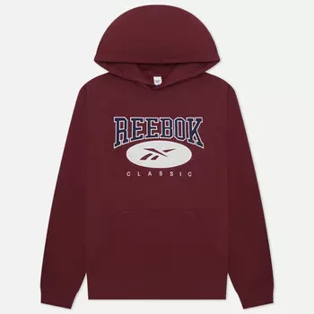 Мужская толстовка Reebok Archive Essentials Hoodie, цвет бордовый, размер XXL