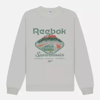 Мужская толстовка Reebok Classic Court Sport Crew Neck, цвет белый, размер XXL