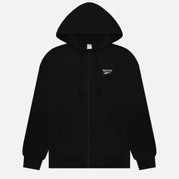 Мужская толстовка Reebok Classics Small Vector Zip-Up Hoodie, цвет чёрный, размер L