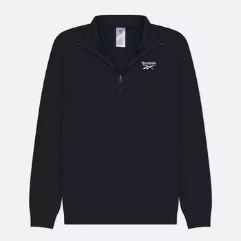 Мужская толстовка Reebok Identity Small Logo Fleece 1/4 Zip, цвет чёрный, размер XL